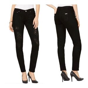Michael Kors Dillon Relaxed Lace Women’s Black Jeans Size 2 NWT